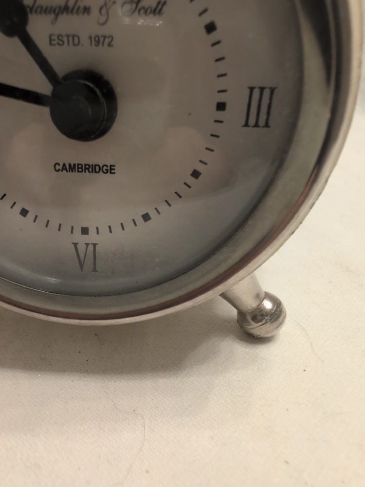 Mclaughlin & Scott Estd. 1972 Cambridge Cream Desk Clock