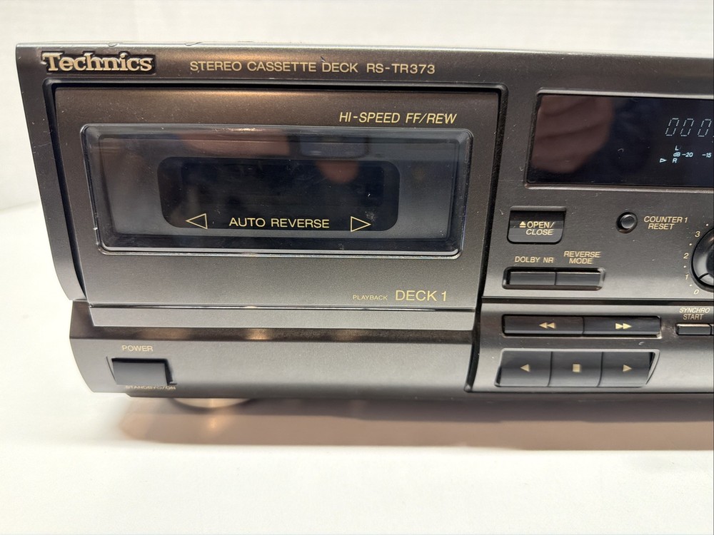 Technics RS-TR373 Dual Cassette Deck Auto Reverse Deck 2 Works, Deck 1 Doesn’t