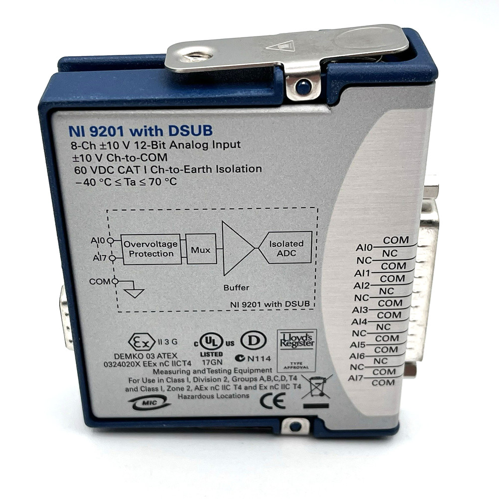 National Instruments 9201 DSUB, 8-Channel, 12 Bit Analog Input