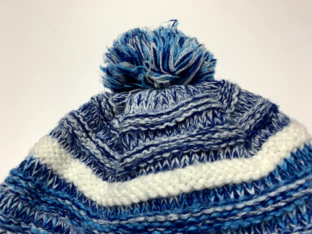 Swisscom Pom Pom Winter Beanie Blue Hat