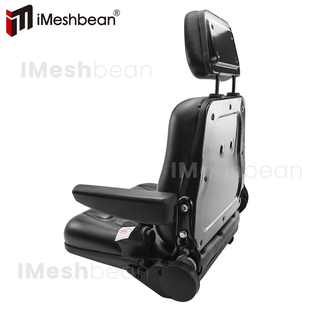 Tractor Forklift Seat Excavator Universal Adjustable Backrest Armrest Safty Belt