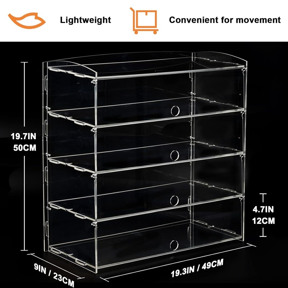 Acrylic Display Case 4Layer Bakery Pastry Display Case CountertopDessert Acrylic