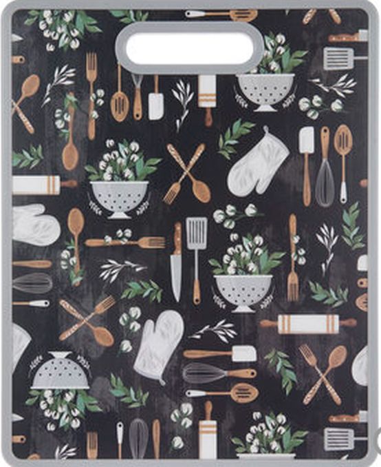 Kitchen Plastic Cutting Board (12"x15") KITCHEN ITEMS,KITCHENWARE, grey frame,HL