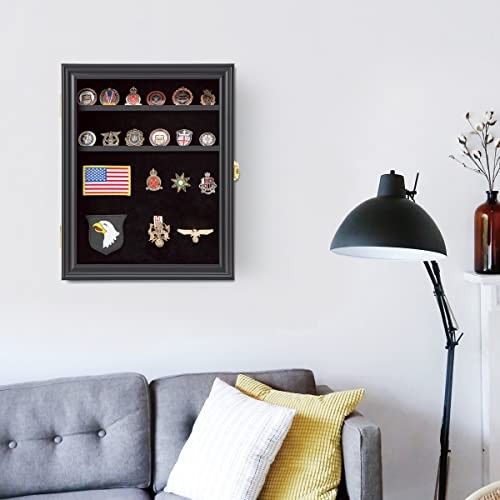 Medals Display Case - Military Challenge Coin Display Shadow Small Rectangular