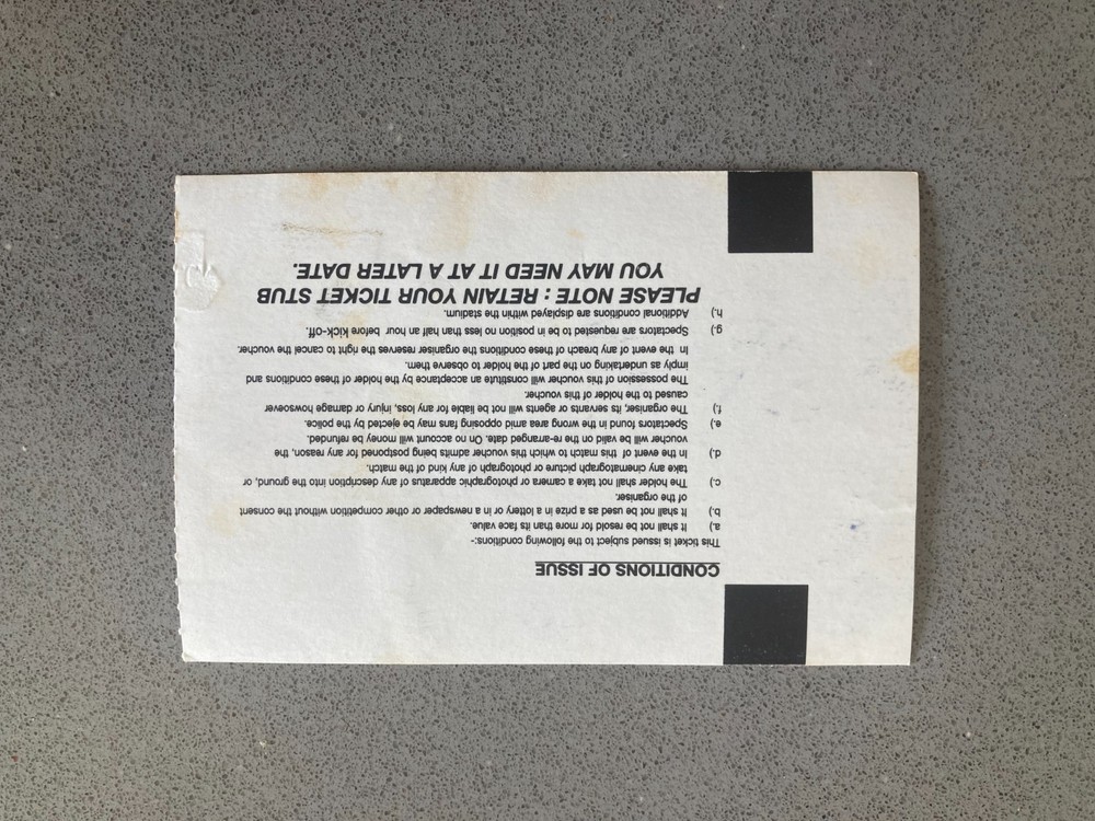 Gillingham v Barnsley 2001-02 Match Ticket