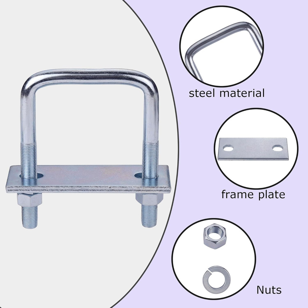 4 Pack Leaf Spring Clamp Kit with 3" Leaf Spring Clamps for Truck,Locks Leaf Spr