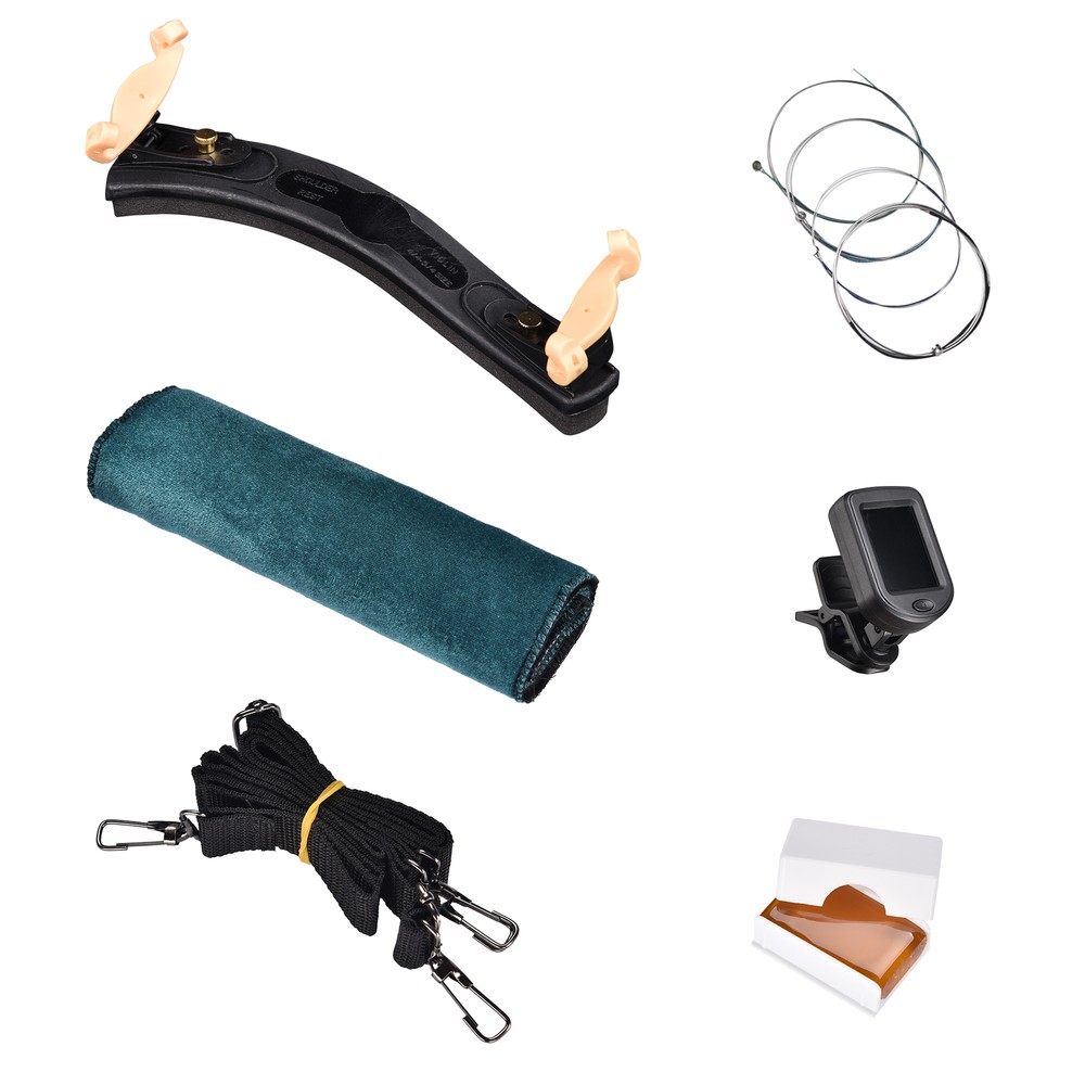 Solid Wood Violin 4/4 Full Size Set Beginner Fiddle for Student with Case