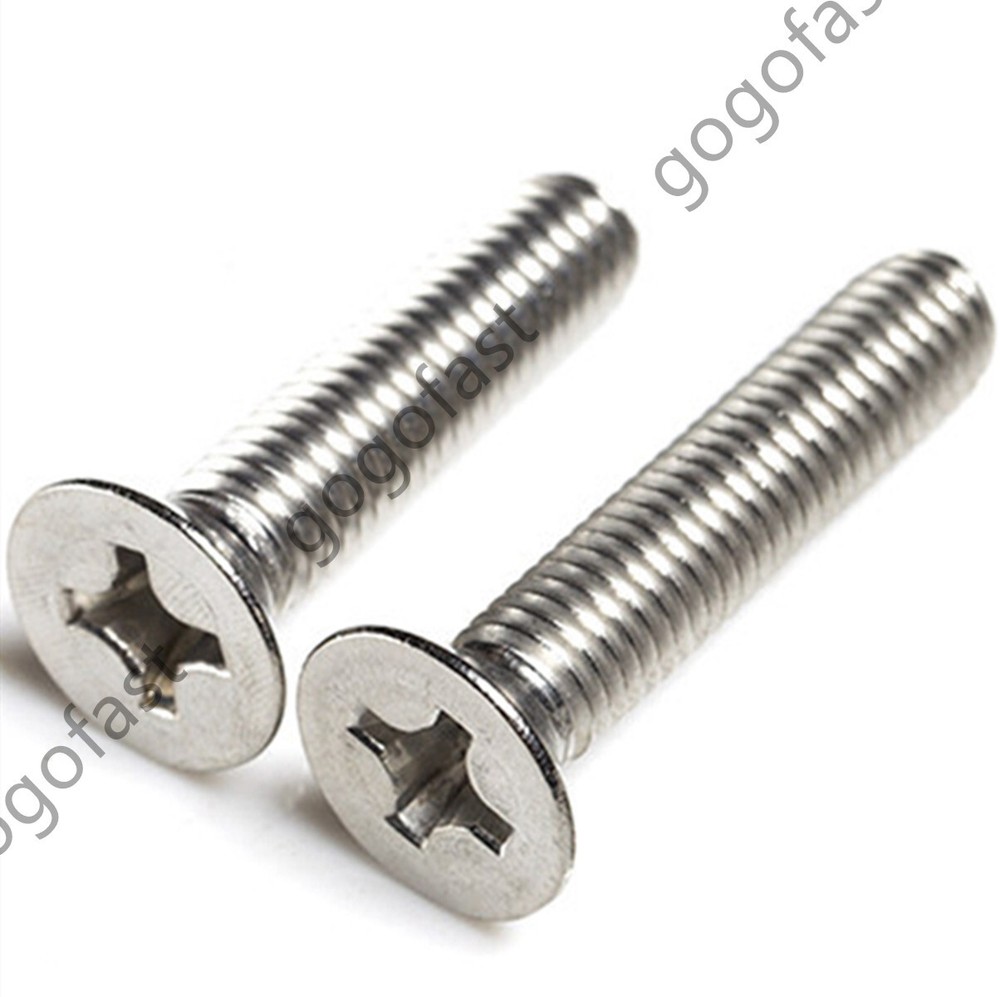 304 Stainless Steel Phillips Countersunk Head Screw Left Hand Thread M3 M4 M5 M6