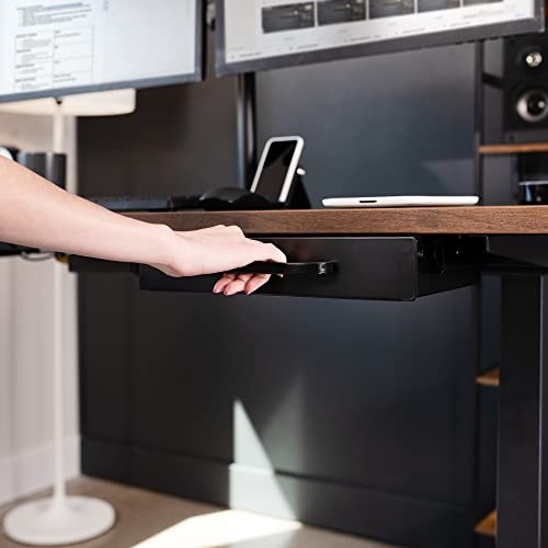 Under Desk Mounted Sliding Pull-out Drawer for Office Desk, Pull 13 inch Black