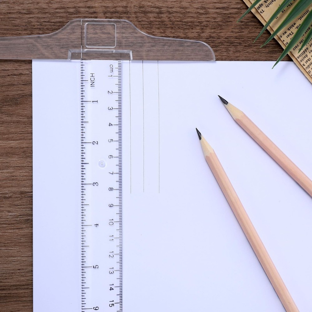Transparent T Square Ruler 12 Inch Drafting Measuring Tool