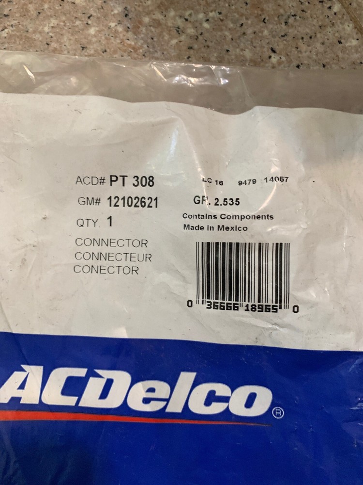 AC Delco Engine Coolant Temperature Sending Unit Switch Connector New PT308