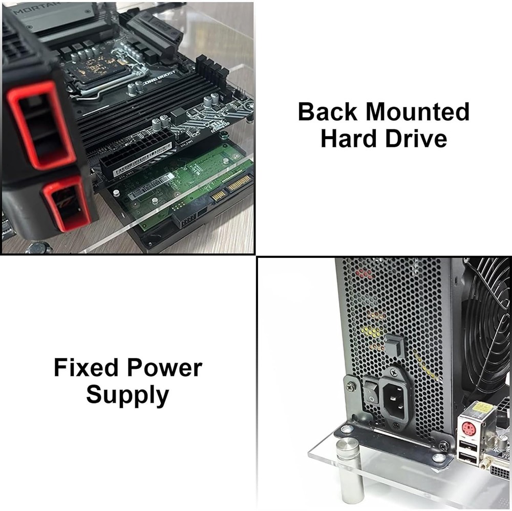 PC Test Bench Open Frame Computer Case DIY PC Case, Support ATX/M‑ATX/ITX Mother