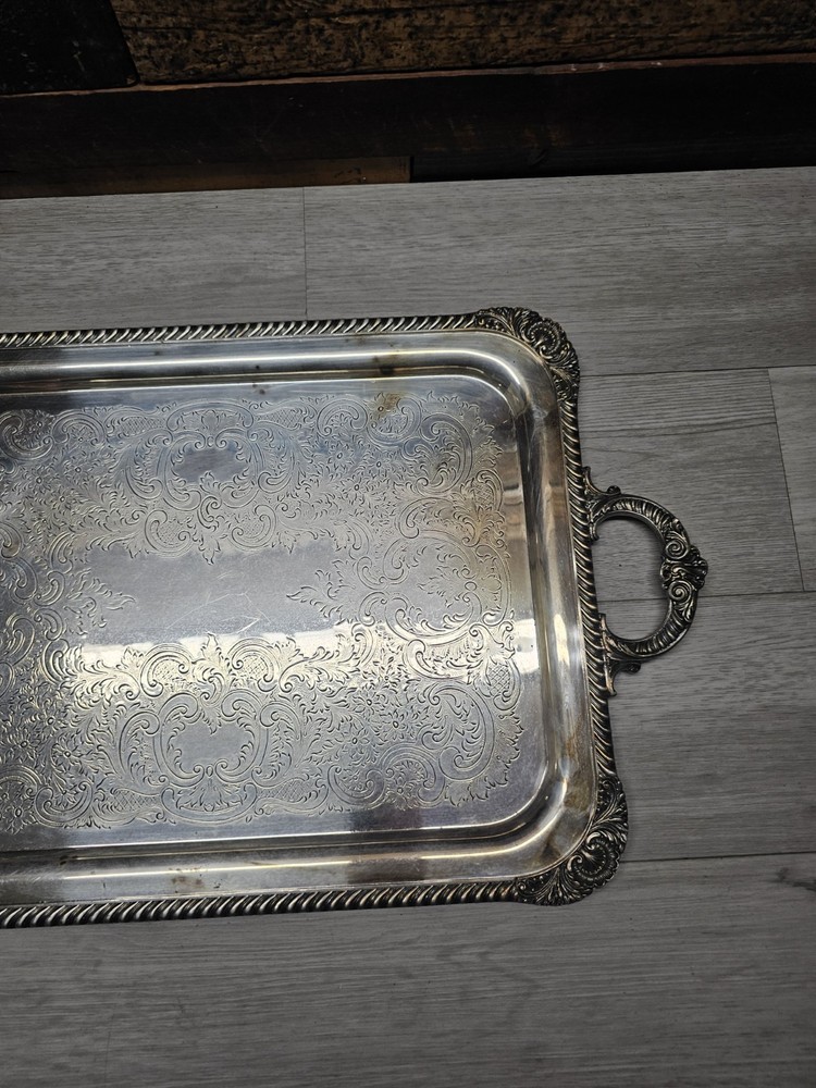 Vintage Winthrop Tea Tray Silverplate Large Size