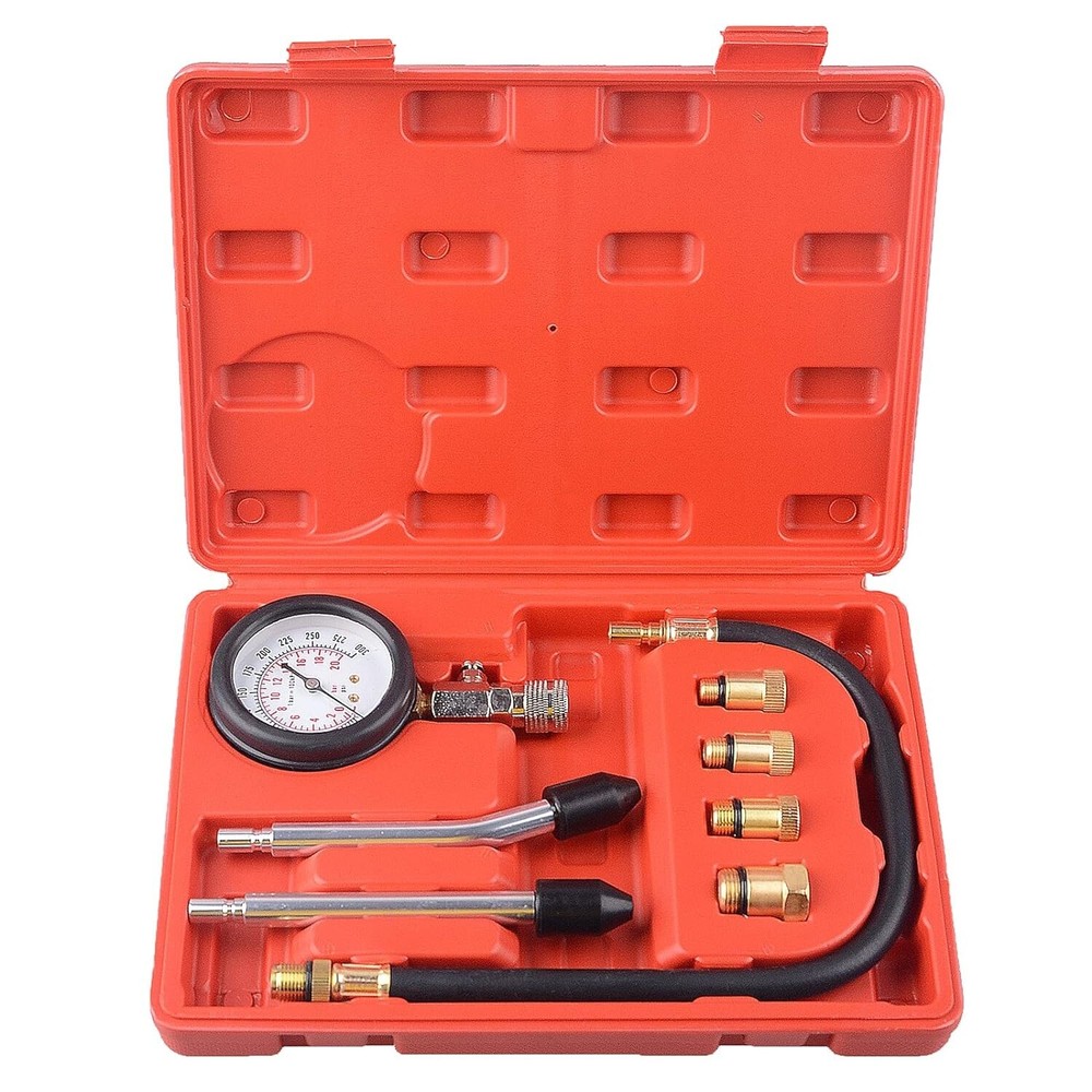 Petrol Engine Compression Tester Kit - Automotive and Motorcycle - Carry Case