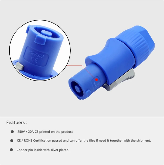 10 Pack Bundle NAC3FCA Neutrik Style PowerCON Cable Connector Replacement