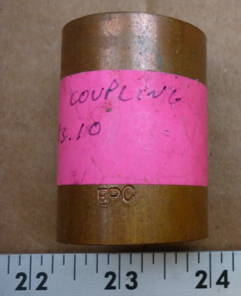 1-1/4" Copper Coupling with Stop (Brands Vary)