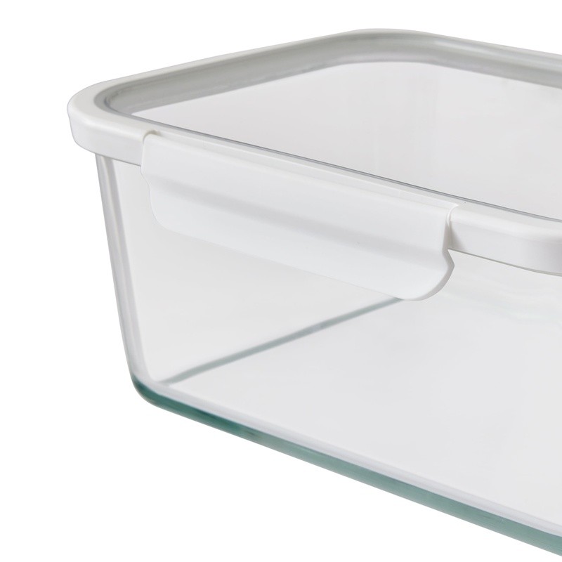 14 Cup Glass Food Storage Container Set Tritan Lid Microwave Safe Stackable New