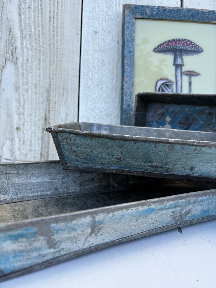 Galvanised Metal Vintage Tray