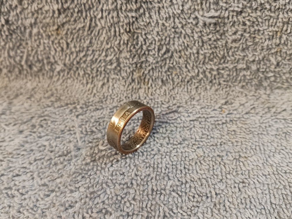 1984  Washington Quarters, Handmade Coin Ring, Size 7