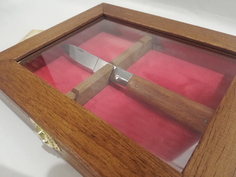 Wood Display Case For Knives Coins