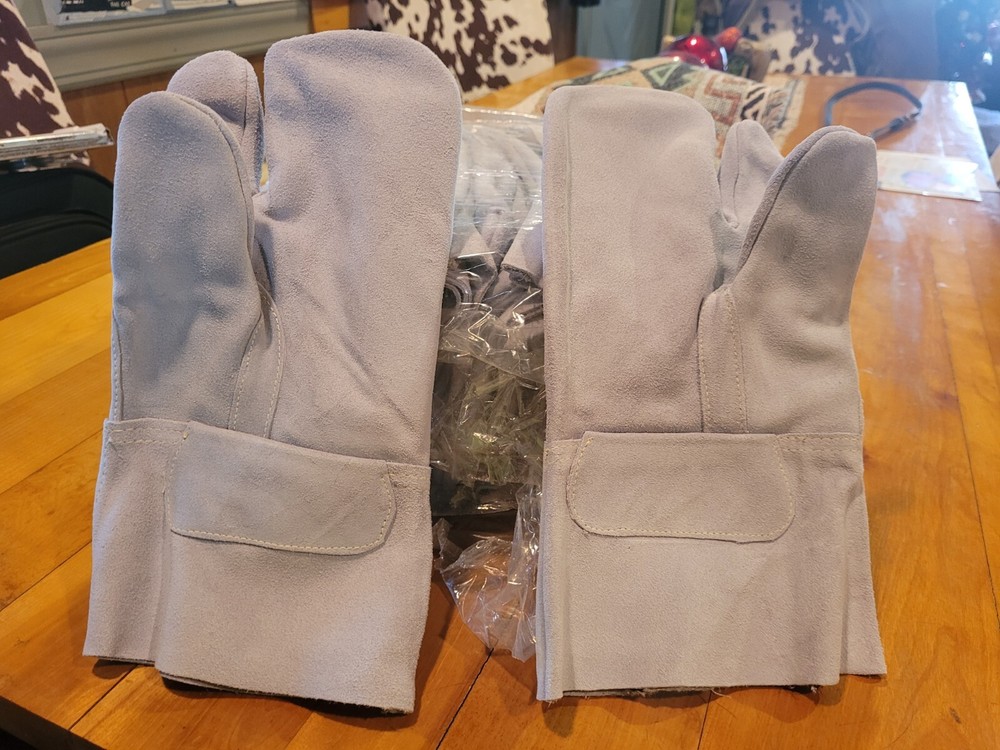 DOZEN Leather Welding Gloves 3 Finger