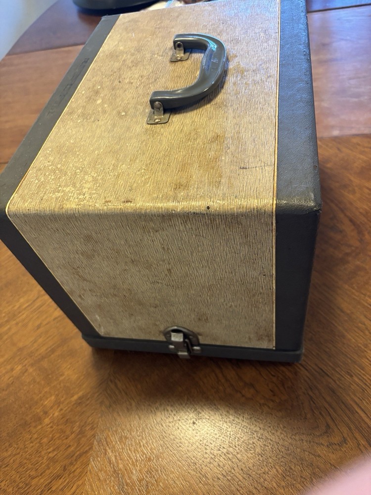 Graflex School-Master Model 102 Slide Projector Set w/ Lens, Lamp, Case &