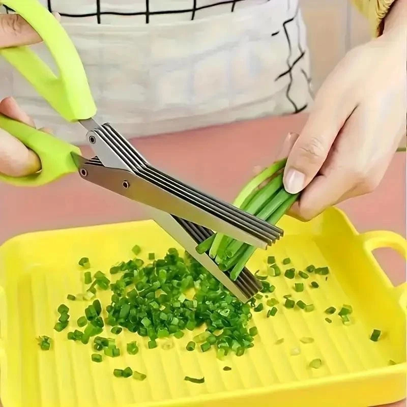 Multifunctional Multi-layer Kitchen Scissors for Cutting Onions Vegetables