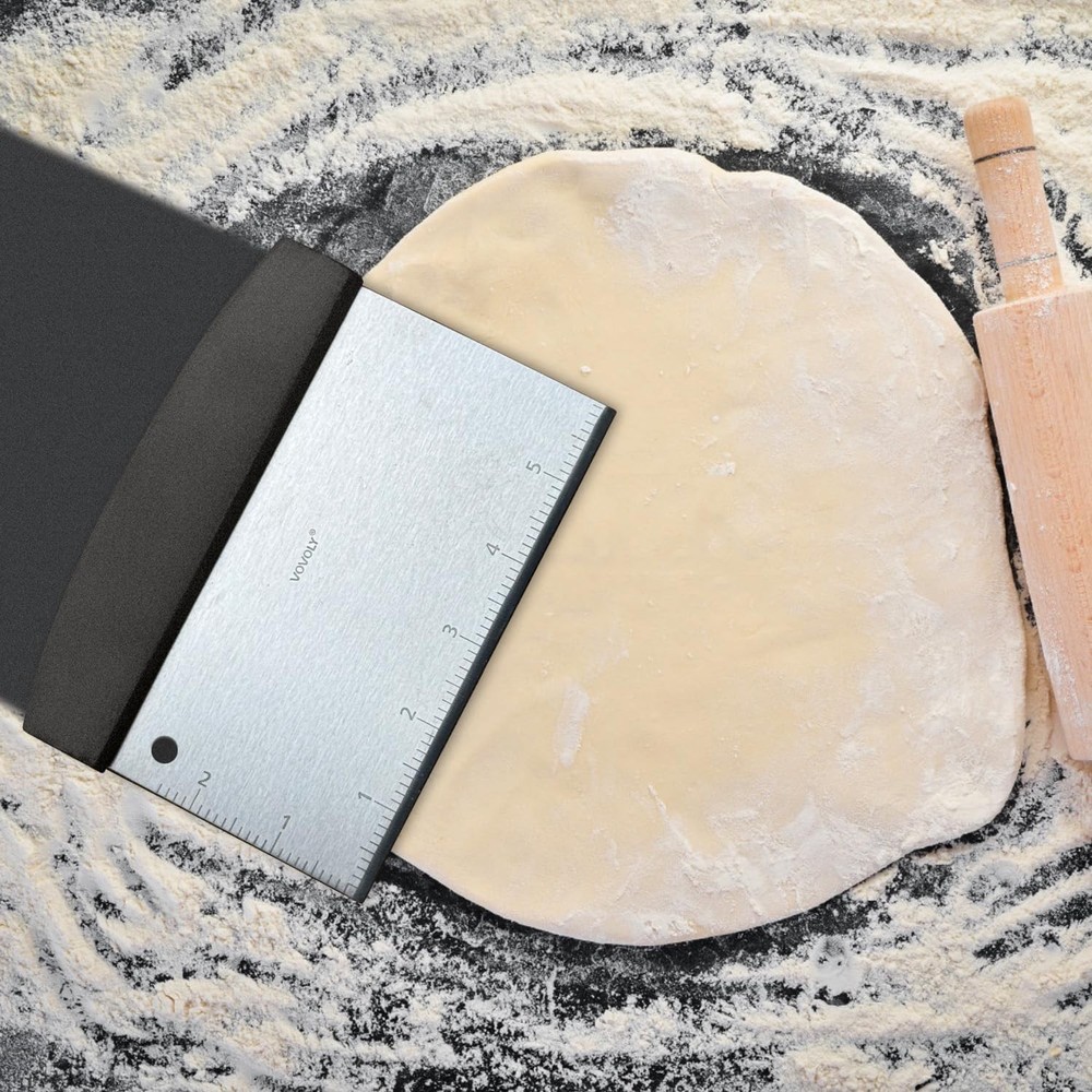 Multipurpose Bench Scraper Kitchen Utensil for Flat Top Griddle, Dough Scrape...