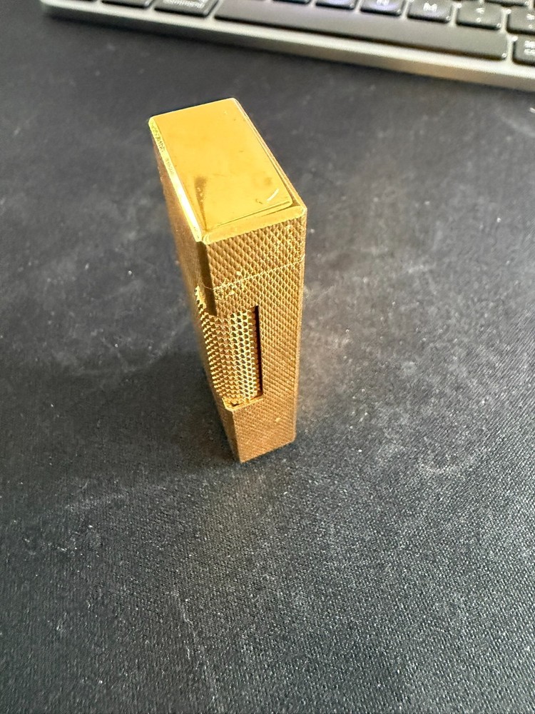 Vintage Dunhill Rollagas Lighter Gold Barley Pattern_It works!