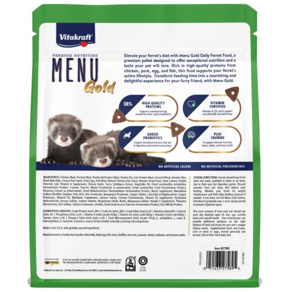Menu Gold Ferret Diet, 3 lb