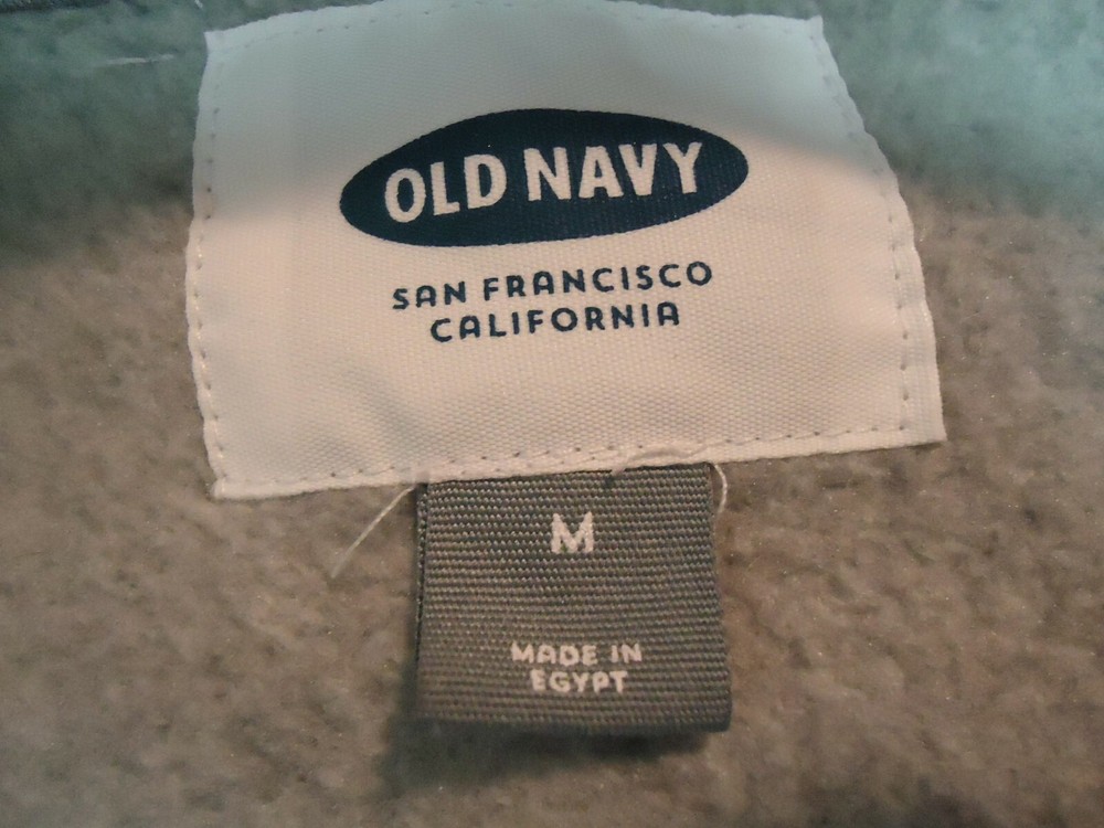 Old Navy Men’s Athletic Full Zip Jacket Patch Logo Grey Size M Medium