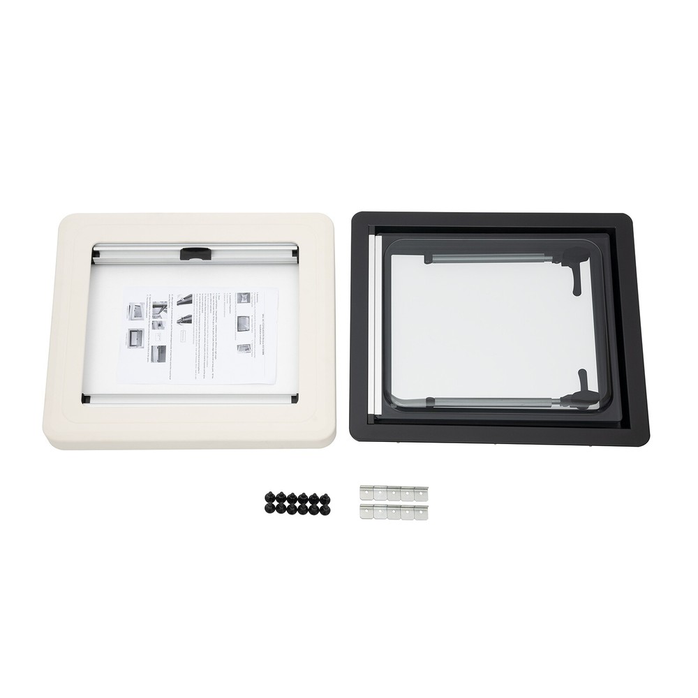 Caravan Window,Hinged Window Camper with Integrated Roller Blind and Fly Screen