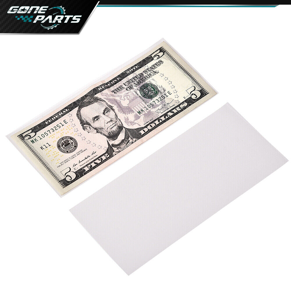 New 100 Soft Currency Banknotes Sleeves Fit For Modern US Size Notes Holder