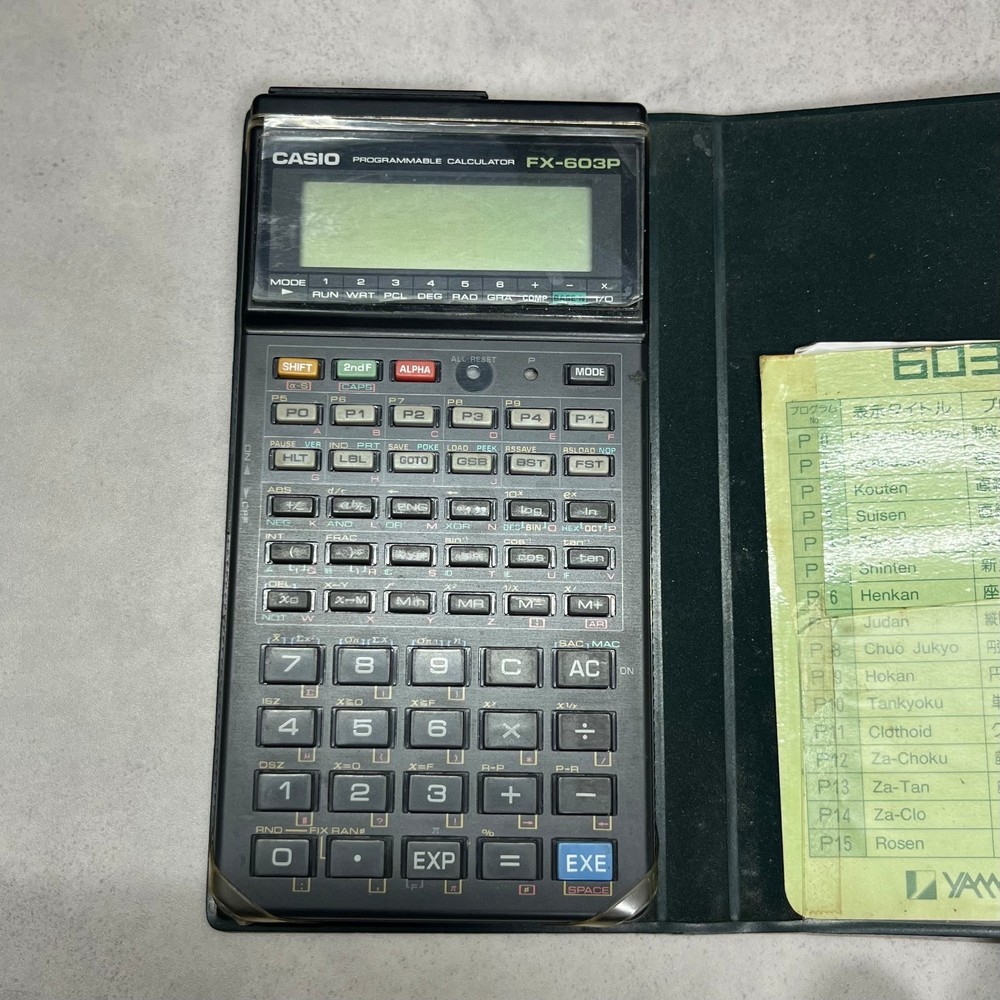 Casio FX-603P Pocket Computer Scientific Programmable Calculator Japan Tested!!