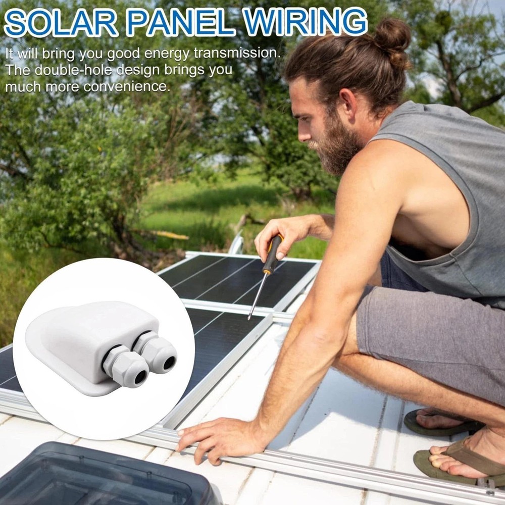 Maintenance-Free Cable Entry Box for Solar Roof Projects - White ABS Material