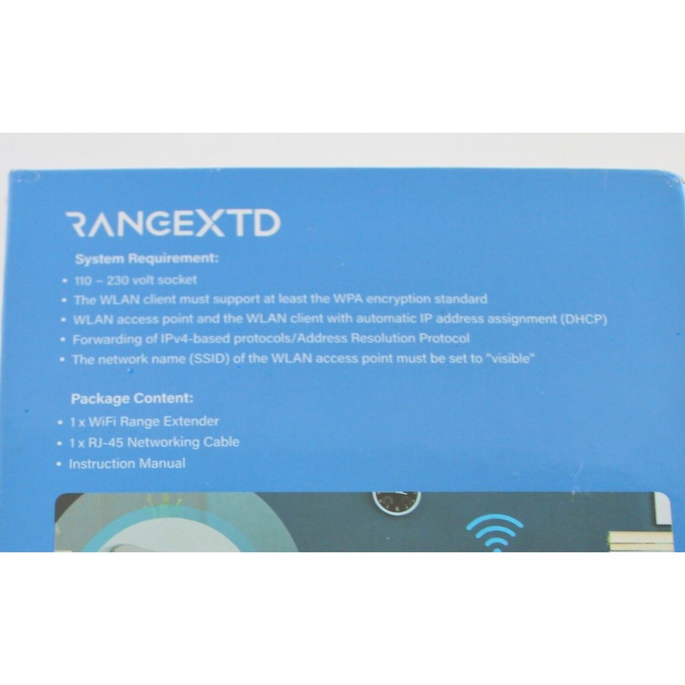 RANGEXTD WiFi Range Extender: Wireless Coverage Speed up to 300Mbps NEW in Box