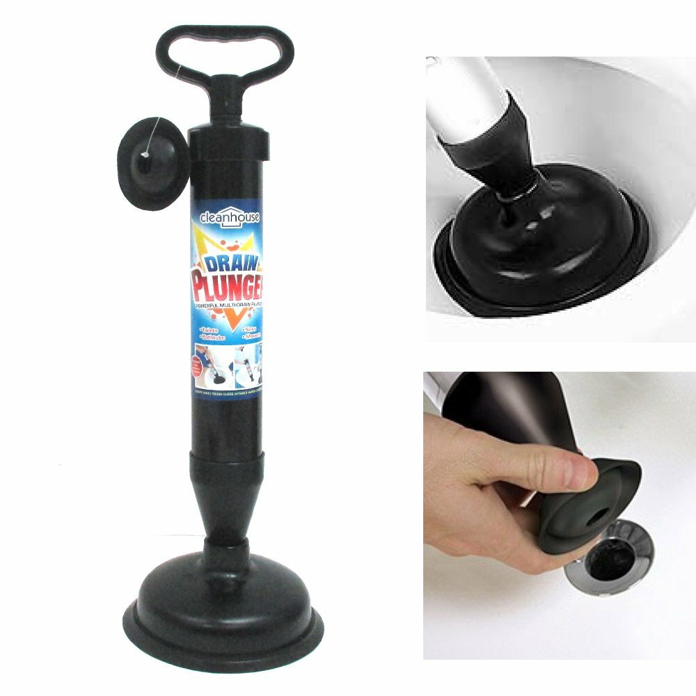High Pressure Powerful Pump Multi-Drain Plunger Bathroom Kitchen Toilet Shower