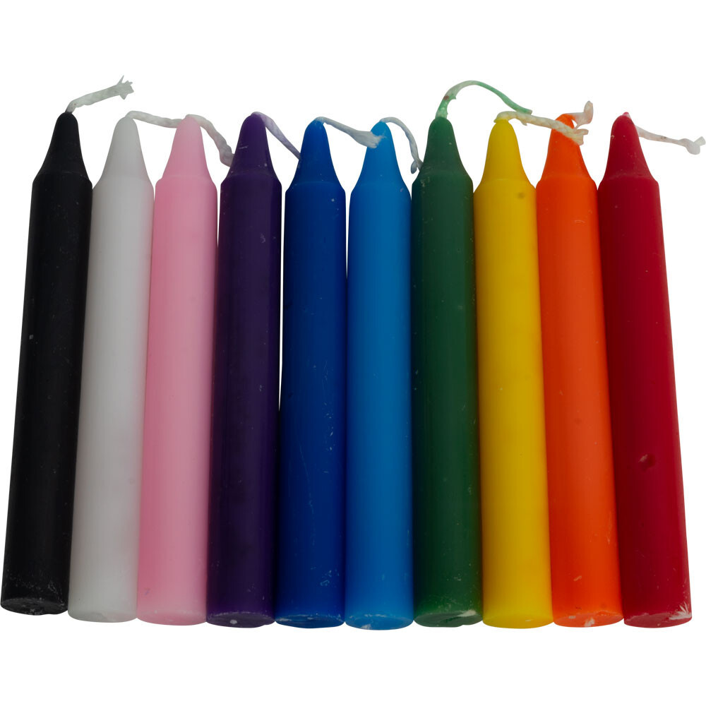 100 Chime (Mini Taper) Ritual Spell Candles in Assorted Colors!