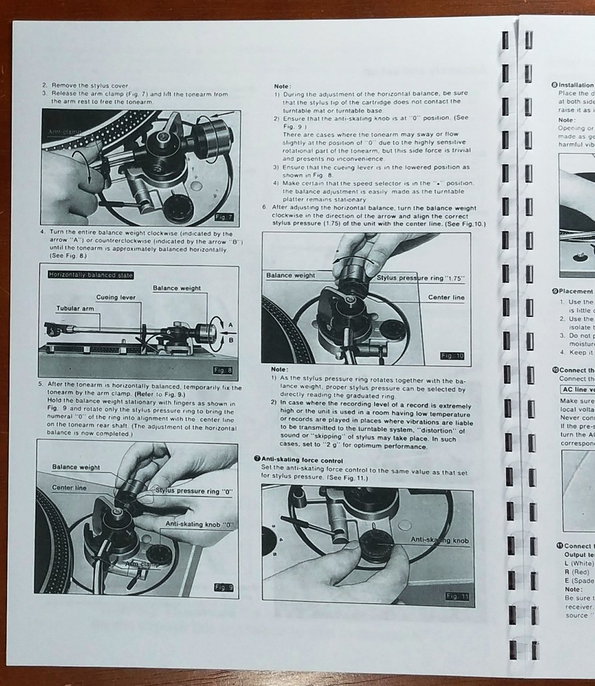 Technics SL-1610 Turntable Owners Manual