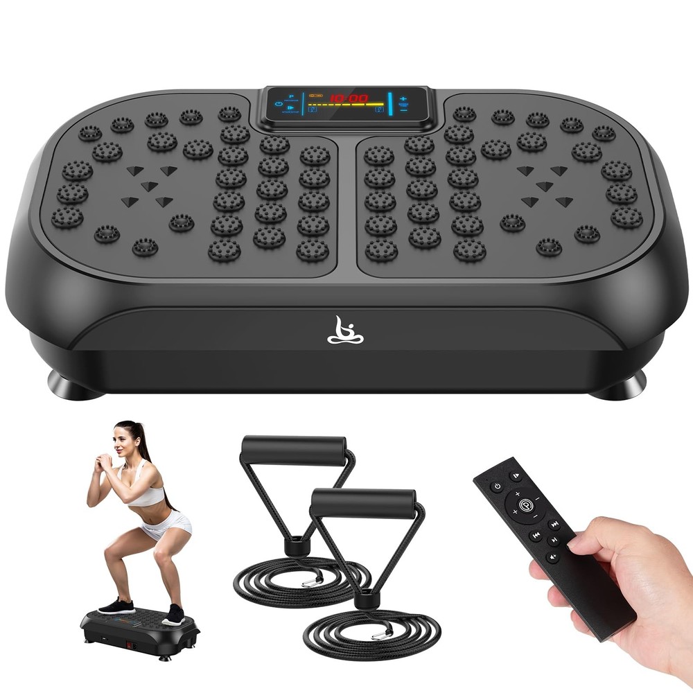 Vibration Plate Exercise Machine - Vibration Plate for Lymphatic Drainage, Wh...