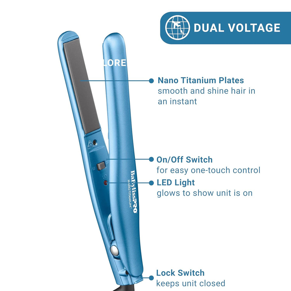 3/4" Ultra-Sleek Mini Straightener, Flat Iron
