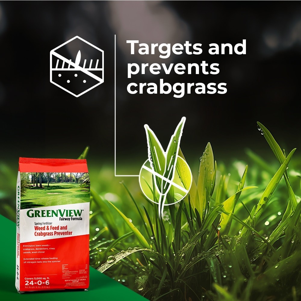 GreenView Spring Fertilizer Weed & Feed & Crabgrass Preventer - 18 lbs.