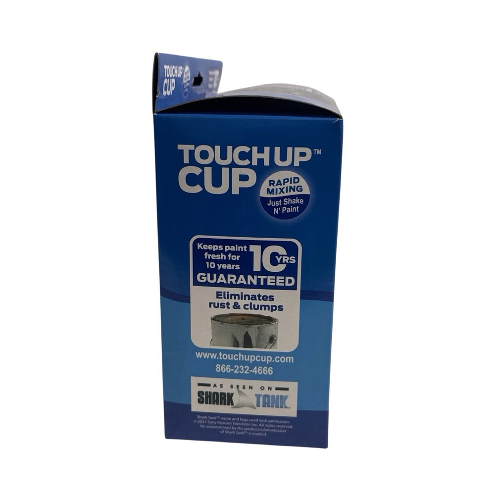 Touch Up Cup Two Pack Paint Storage Solution Recycled Plastic Blue Lid Sticker