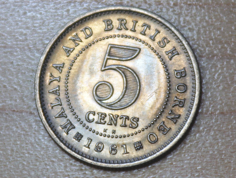 1961 KN Malaya & British Borneo 5 Cents
