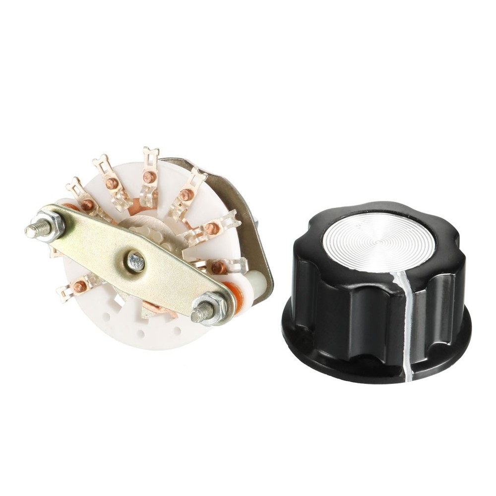 1P7T 1 Pole 7 Position Selectable 1 Deck Band Selector Rotary Switch Knob
