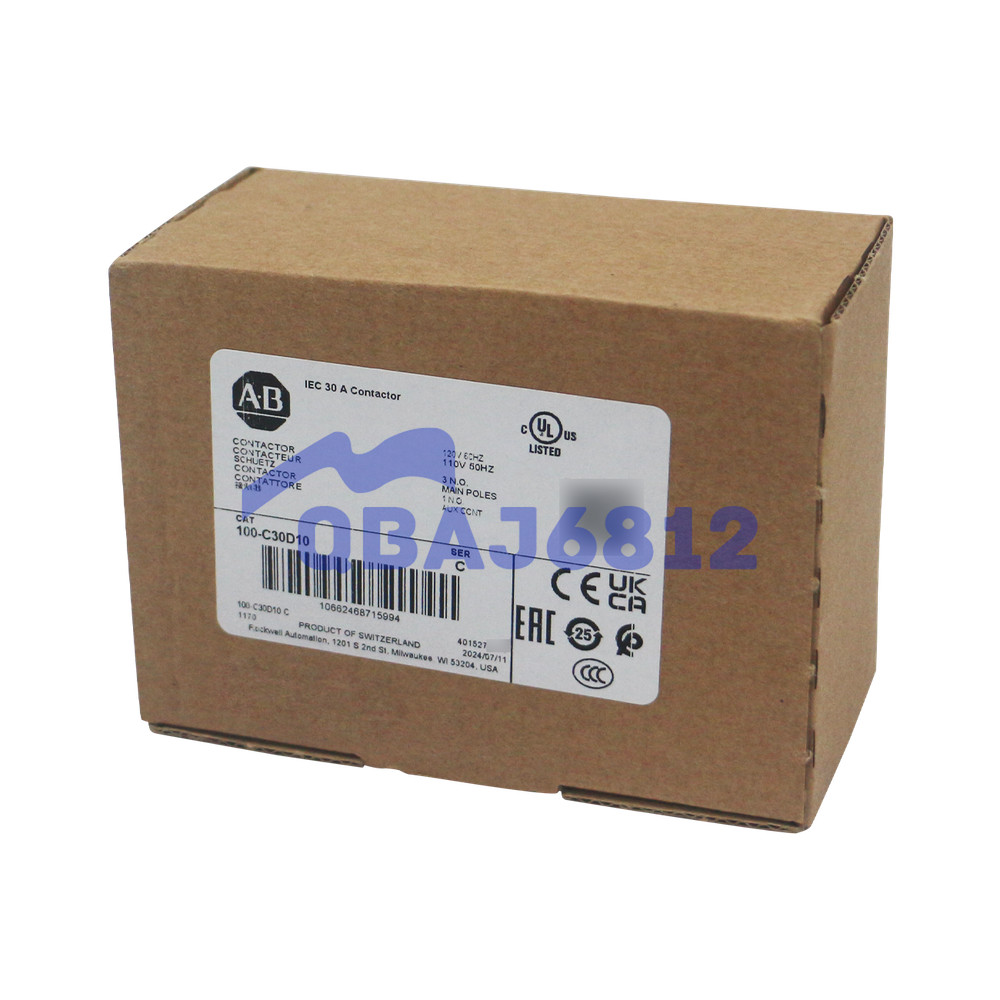 New Sealed 100-C30D10 Allen Bradley 100-C IEC 30 A Contactor Screw Terminals