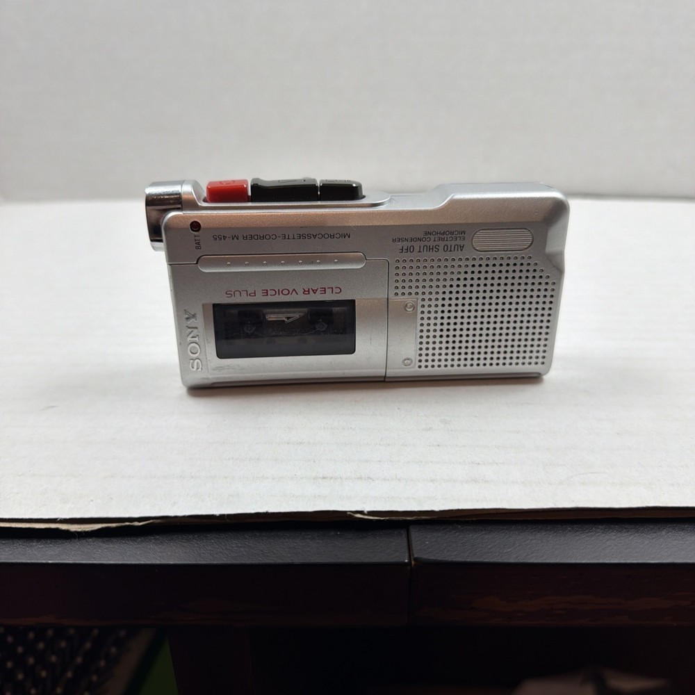 Sony M-455 Microcassette Recorder Handheld Audio Recorder Read Description