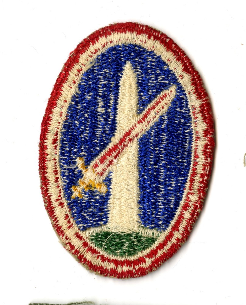 District of Washington White Back Patch WWII Vintage