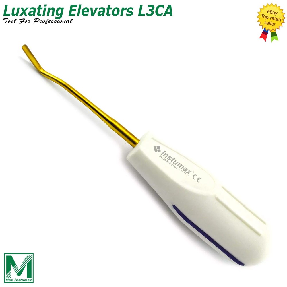 Dental Tooth Extracting L3CA Elevator Luxating Root Elevator Gold Tip