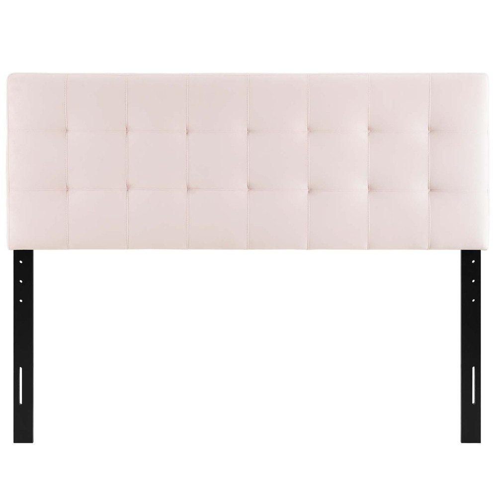 Modway Emily Queen Biscuit Tufted Performance Velvet Headboard in Pink
